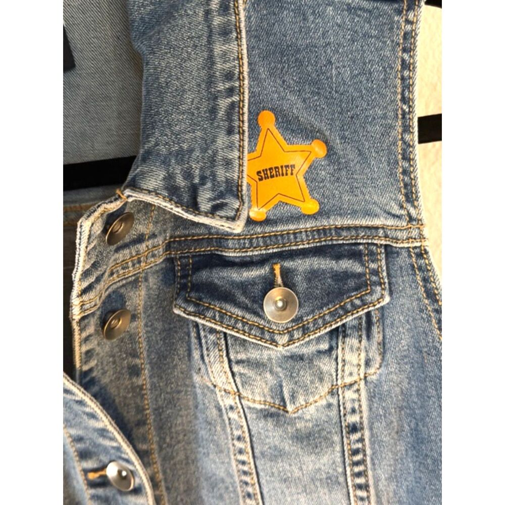 Disney Pixar Toy Story Denim Vest Sheriff Woody Jessie Patches Size S/M - Picture 7 of 10
